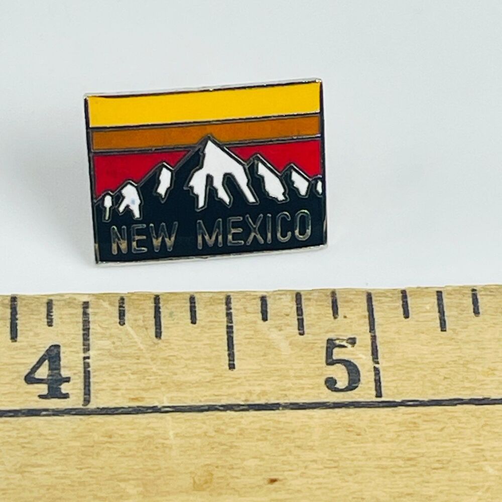 New Mexico Mountains Landscape Pinback Button approx 1 inch wide Rectangular - Picture 3 of 3